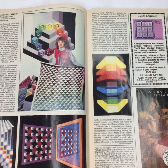Quilters Newsletter Magazine October 1983 Issue No 156 Quilting Patterns - Picture 11 of 13